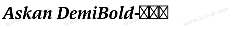 Askan DemiBold字体转换